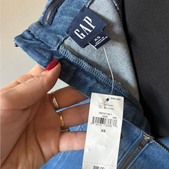 GAP Blue Strapless Denim Dress - Picture 4 of 4